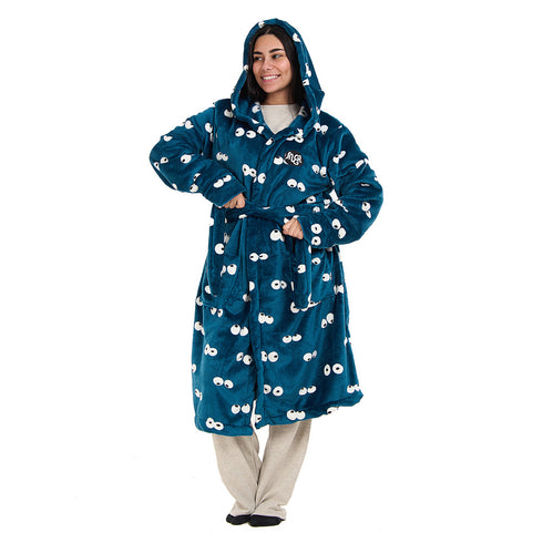 Snuggs Blanket Robe Petroleum Eyes